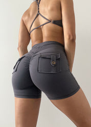 Grey Pocket shorts