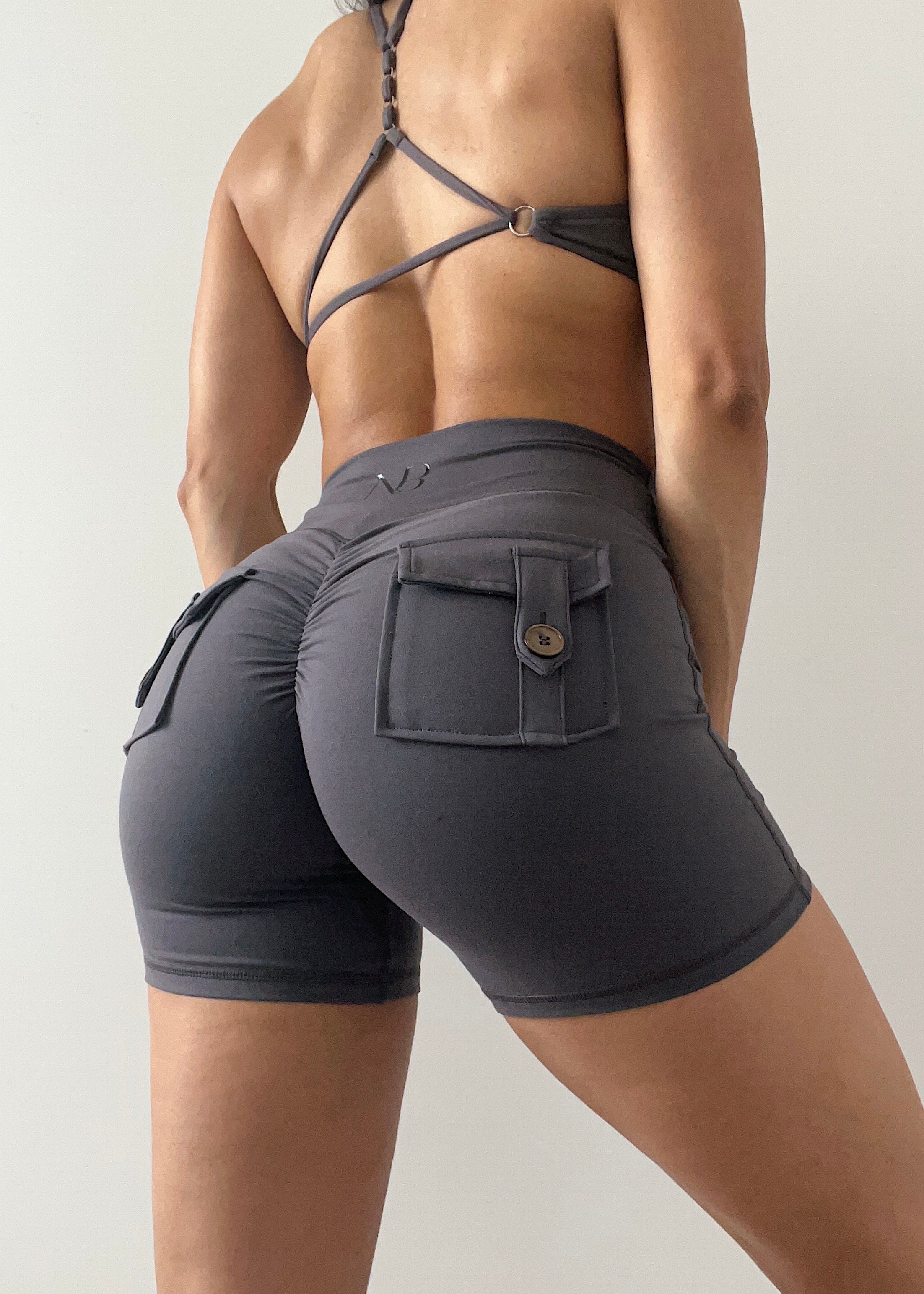 Grey Pocket shorts