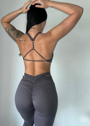 Amazonia grey sports bra
