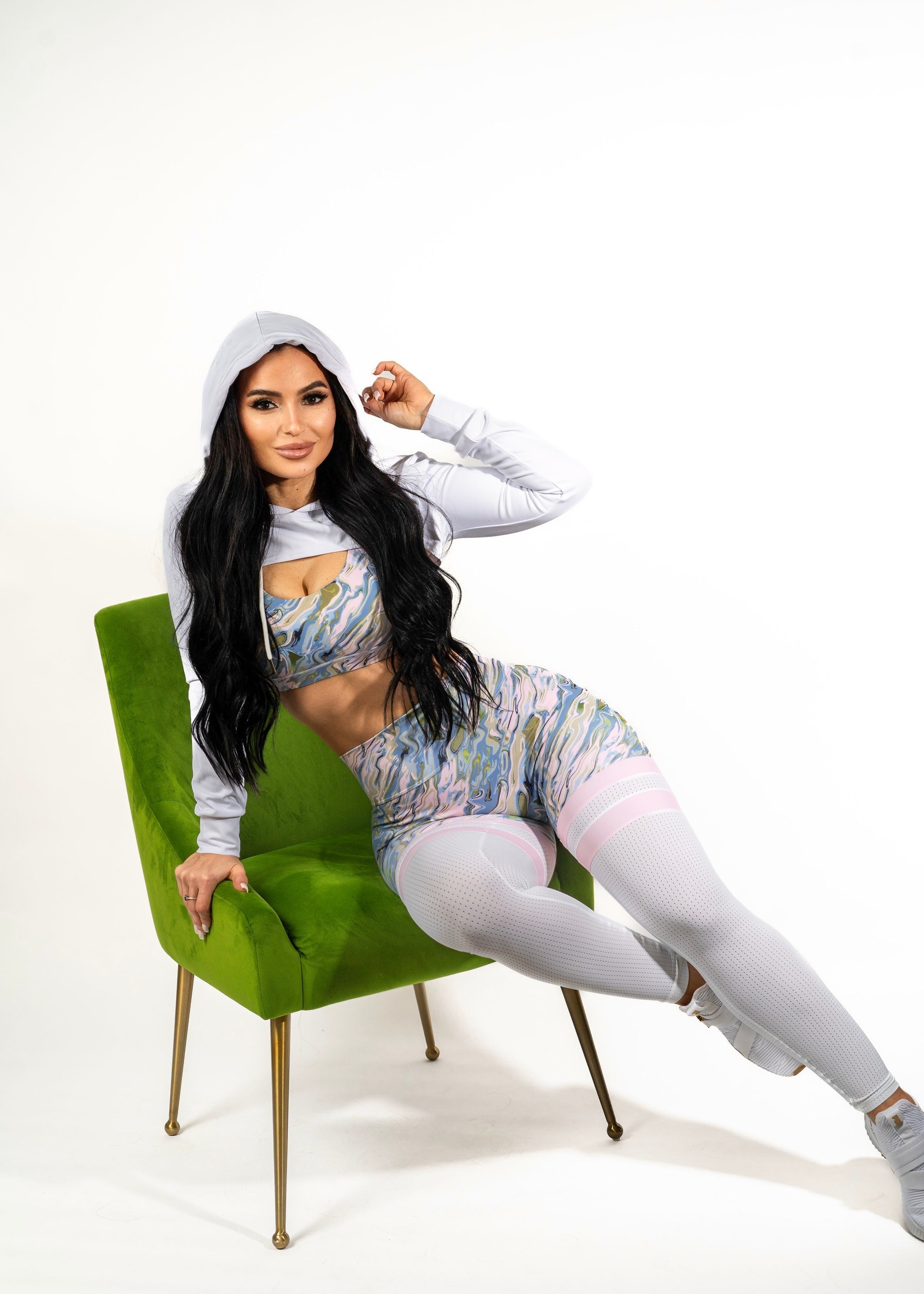 Cali Marble scrunch legging
