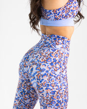noireblanc, Lilac Collection, No scrunch leggings, Thigh high, Leopard print, Not see through