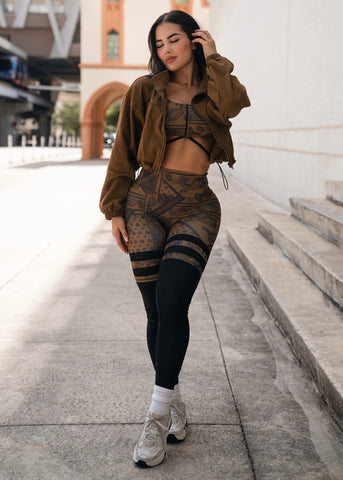 Camouflage cropped hoodie