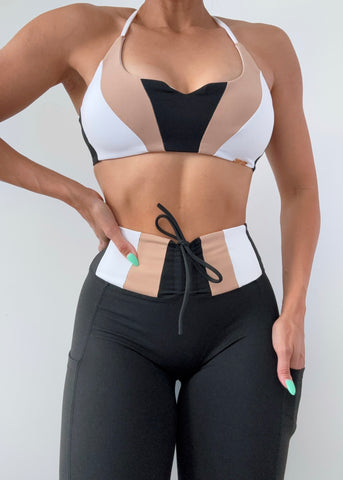 Cappuccino sports bra