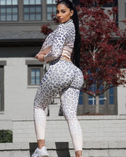 noireblanc, Leopard gradient  Collection, scrunch leggings, Thigh high, Leopard  print, Not see through, Criss-cross back 