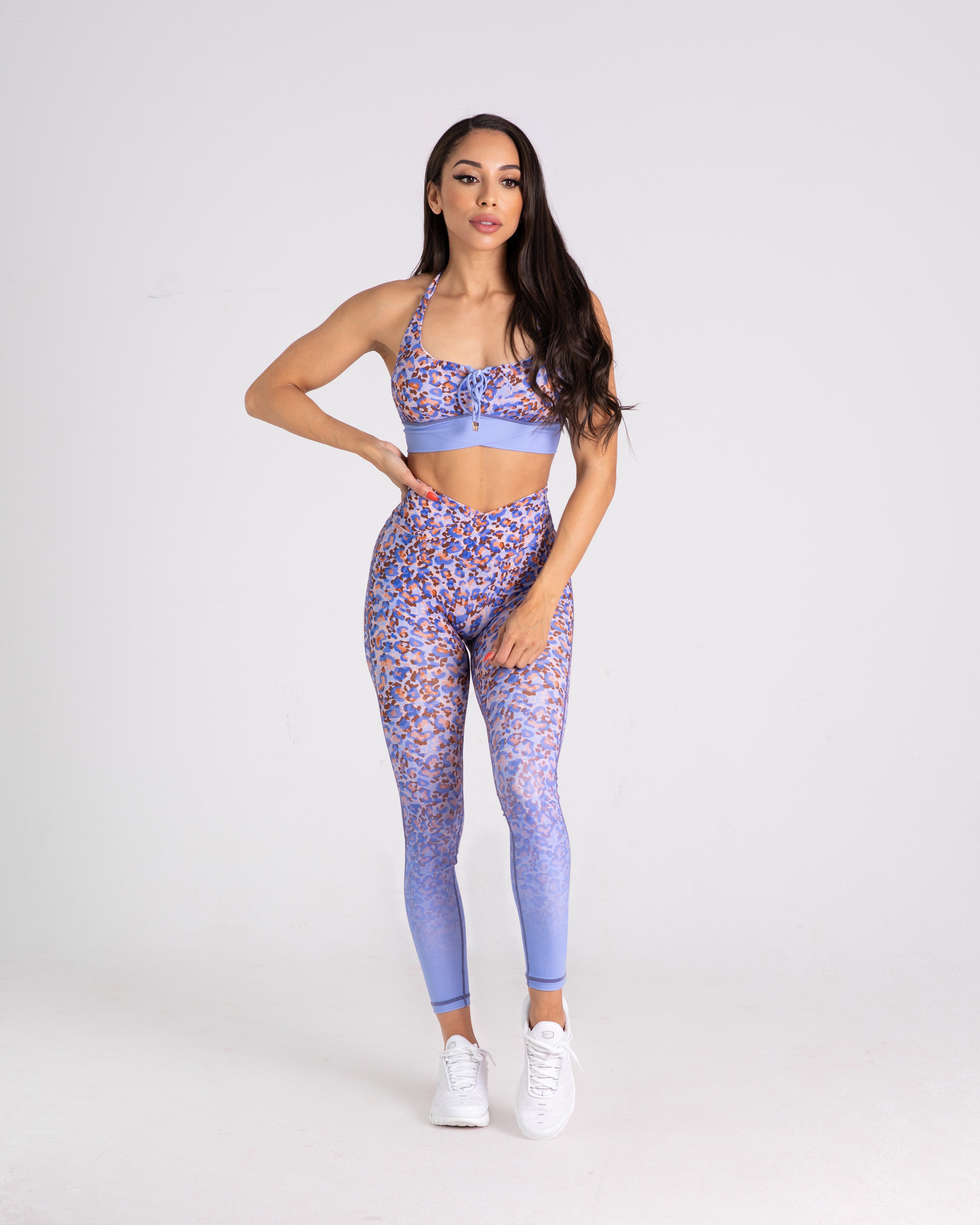 noireblanc, Lilac Collection, No scrunch leggings, Thigh high, Leopard print, Not see through
