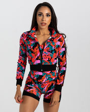 Noireblanc, Enchanted Collection, Cropped top Jacked, Zip Up, Black cuffs 