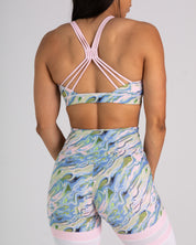 noireblanc, Cali Marble Collection, No scrunch, High-waisted, Sock leggings, Marble  print, Color-Block, Mesh Stripes