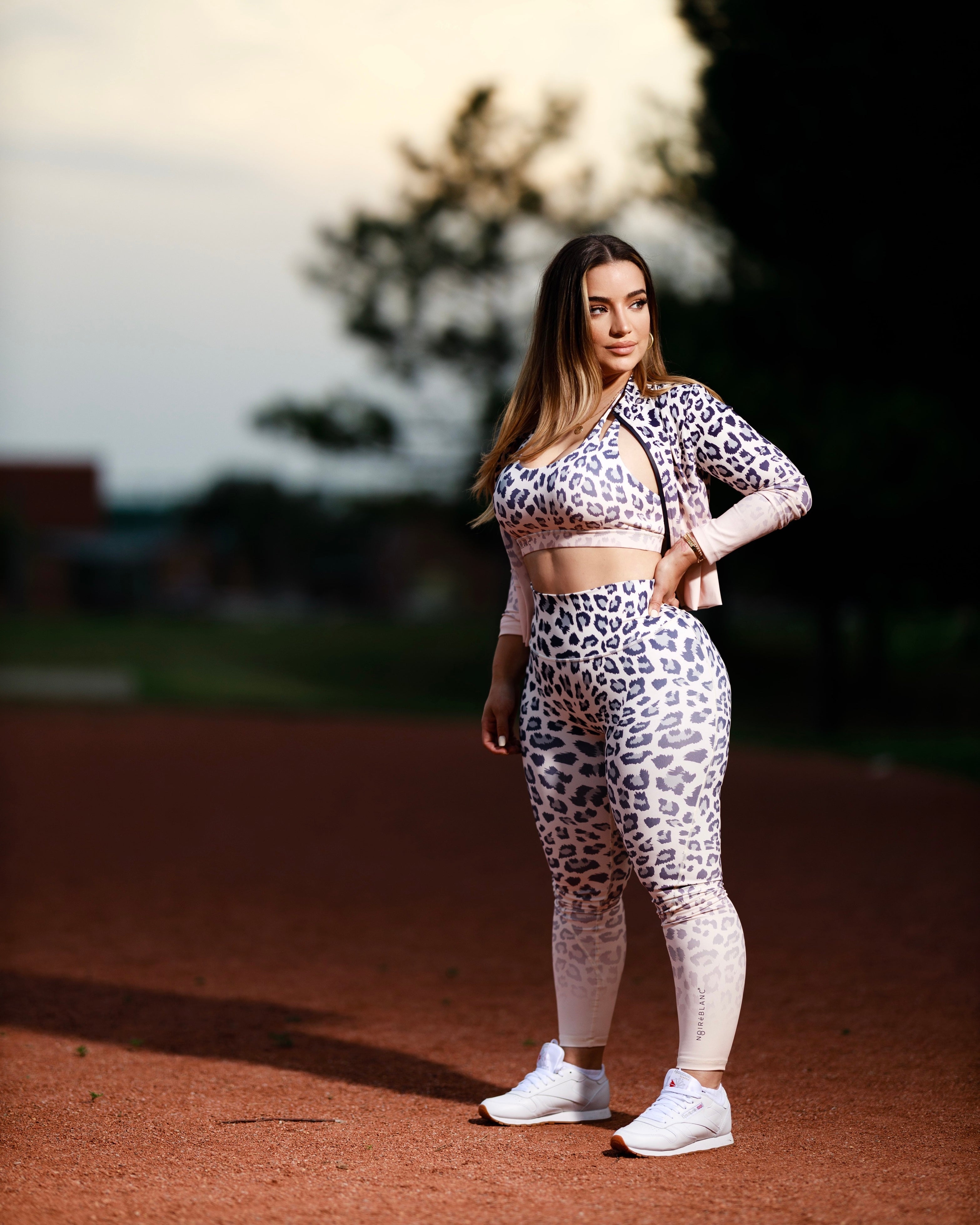 noireblanc, Leopard gradient  Collection, No scrunch leggings, Thigh high, Leopard  print, Not see through