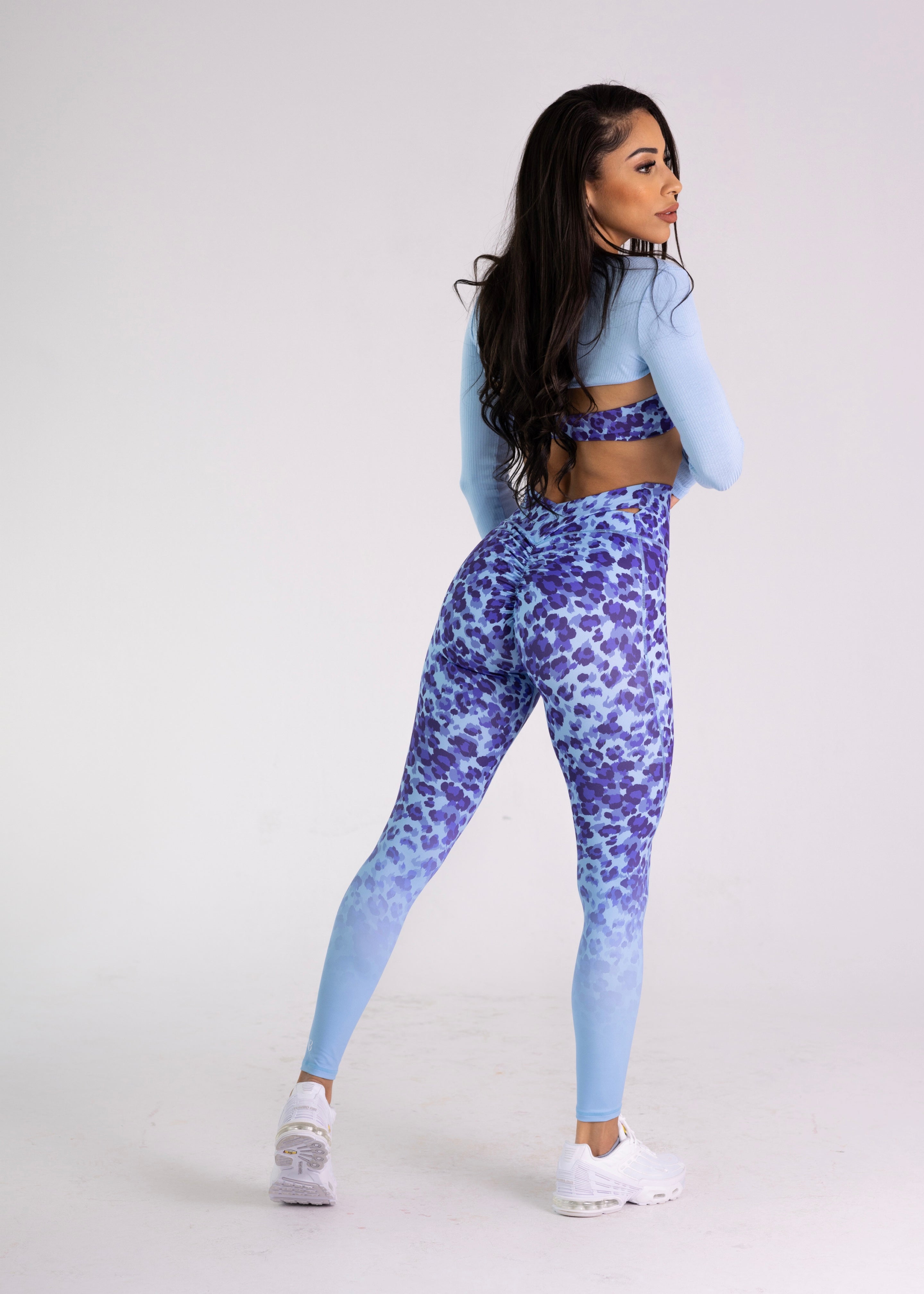 Blue Lagoon scrunch legging