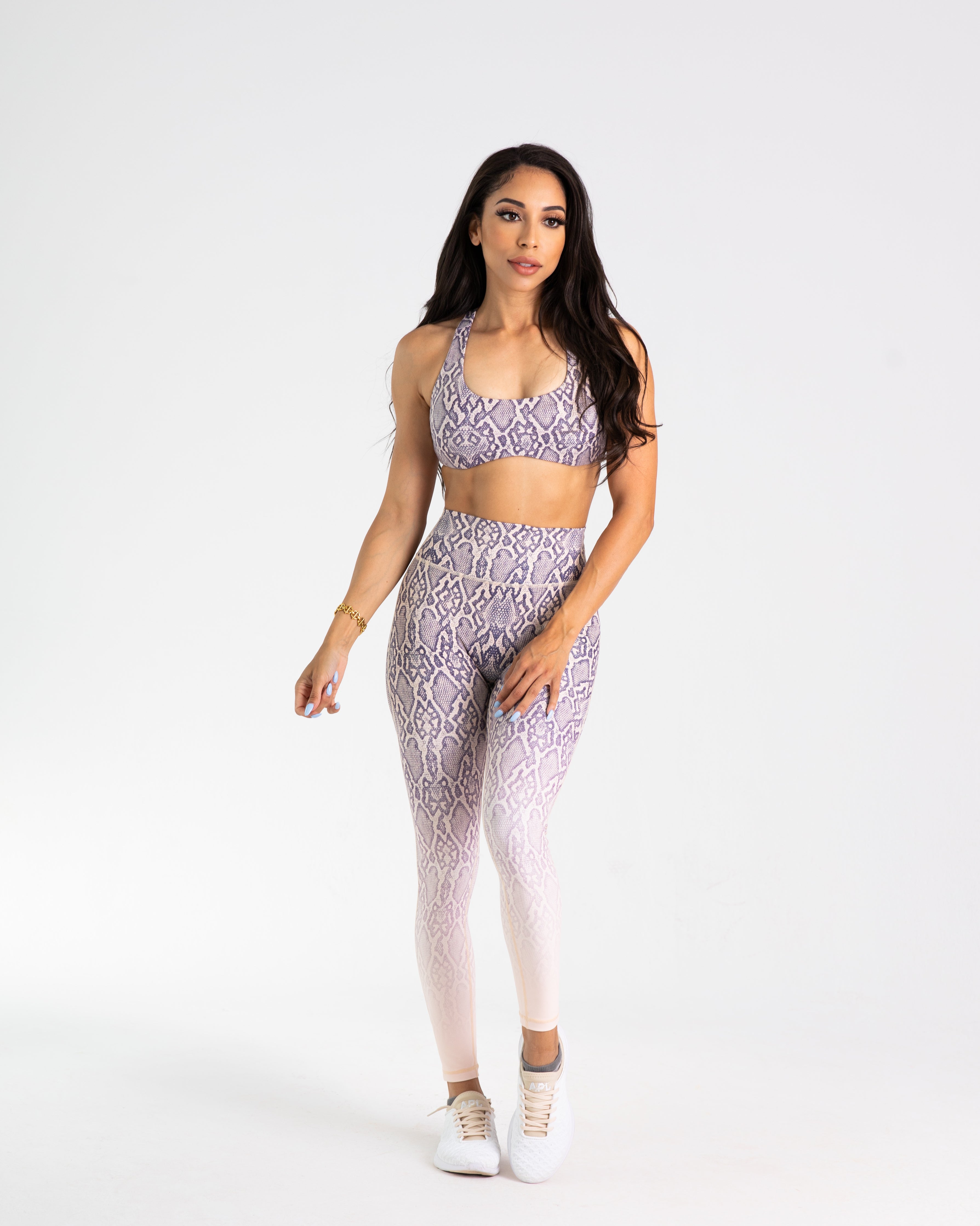 noireblanc, Sahara Collection, No scrunch leggings, Thigh high, Snake skin print, Not see through