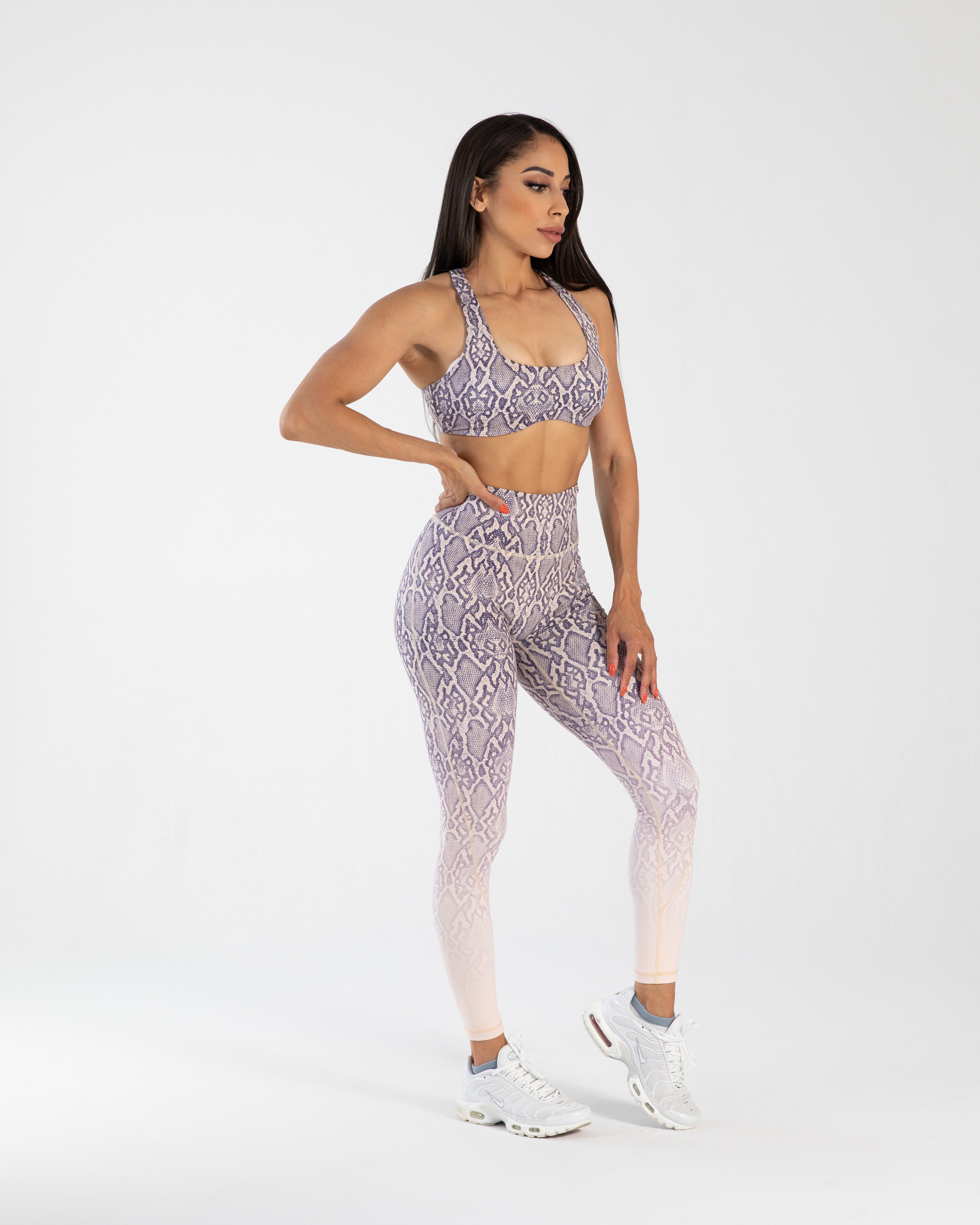 noireblanc, Sahara Collection, No scrunch leggings, Thigh high, Snake skin print, Not see through
